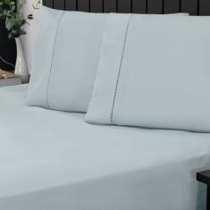 Jogo de Cama Queen Percal 400 Fios Ponto Palito 03 Peças, Antiácaro, Anti-pilling com Toque Macio - Dublin