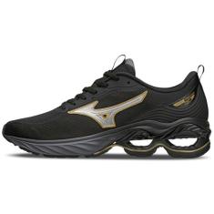 Tênis de Corrida Masculino Mizuno Wave Frontier 15, Preto, 40