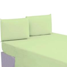 Lençol Casal Padrão Sem Elástico Percal 200 Fios 100% Algodão Cama Box