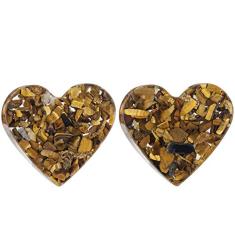 rockcloud Pacote com 2 puxadores de gaveta de pedras de cristal de resina em forma de coração, puxador de gaveta de armário com parafusos, decoração de casa