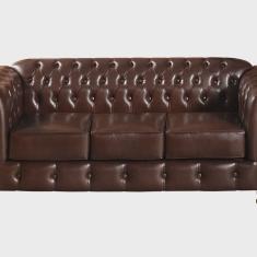 Sofá Chesterfield Luís Xv 3 Lugares Retrô Decoração