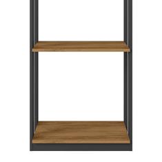 Guarda Roupa Modulado Closet Titan - pr Móveis Preto Velluto/ Freijó