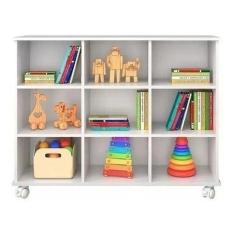 Nicho Organizador De Brinquedos Quarto Sala Com Rodízios - QMovi, Bran