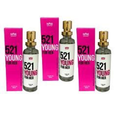 Kit 3 Perfume Feminino 521 Young For Her Amakha Paris 15Ml