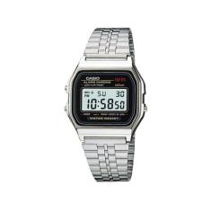 Relógio de Pulso Unissex Prata Casio Vintage Digital A159WA-N1DF, Prat