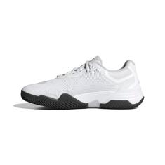 adidas Tênis masculino Solematch Control 2, Branco/Preto Azul Metálico/Prata Metálico, 45