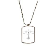 DIYthinker Colar com pingente de identificação de cão de aço inoxidável com tecnologia militar de aeronaves