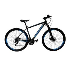 Bicicleta Aro 29 Off Alumínio Disco Suspensão  Preto/Azul Tamanho:17 -