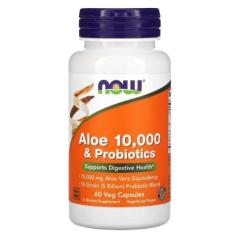 Probiotico Importado Aloe Babosa 10.000 Mg Probióticos 60 Capsulas Now