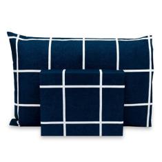 Lençol Casal de Cima 3 pçs Percal Flex Estampado 400 Fios Toque Acetin