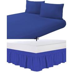 Kit Saia Box Casal Mais Jogo Lençol Casal Padrão 3 Peças - Girassol Co