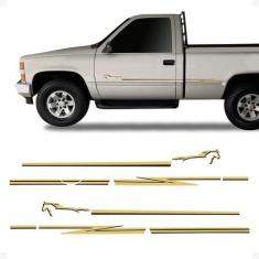 Jogo De Faixas Silverado D20 2000/ Adesivo Lateral Dourado - SPORTINOX