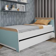 Bicama Infantil Lorenza Movelbras Branco/Verde Bellagio