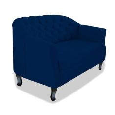 Namoradeira Julia A02 Suede - Doce Sonho Móveis, Azul Marinho