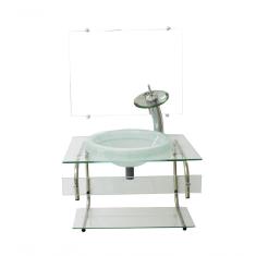 Gabinete Com Cuba Para Banheiro 60cm Incolor