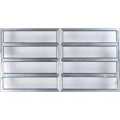 Janela Basculante de Alumínio Duplo 0,80 X 2,00 Linha All Modular Cor 