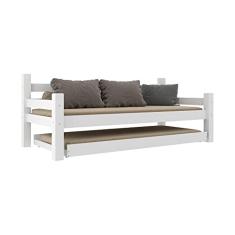 Bicama Madeira Maciça com Colchões Inclusos Paris Multimóveis Cr4160 Branco