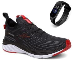Tênis Masculino Cross Caminhada Academia Fitness + Relógio Esporte-Masculino