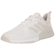 adidas Tênis unissex adulto Dropset 2, Branco/linho verde/pedrinhas prateadas, 15 Wide Women/14 Wide Men