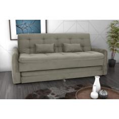 Sofá Cama C/ Aux Madalena Masserati Cappuccino E400 - Matrix - LM DECO