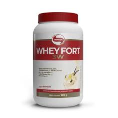 Whey Fort 3W 900g Baunilha - Vitafor, Baunilha, 900g