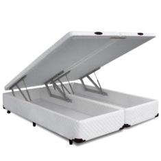 Cama Box Bau Super King Poliester(1.93X2.03) - Genki Kenko , BRANCO