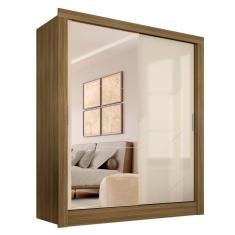 Guarda Roupa Solteiro Paloma 2 Pts C/ Espelho Boreal/off Premium- Ma