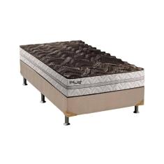 Cama Box Solteiro: Colchão Espuma Paropas D33 Pasquale Plus + Base Crc Suede Clean(88X188)