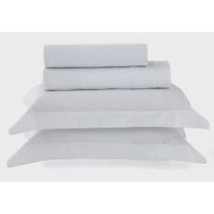 Jogo de Cama Casal Satinée 300 Fios Branco Kacyumara