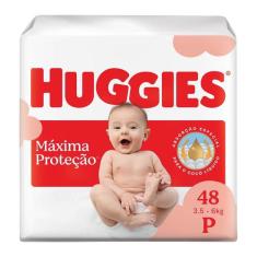 Fralda Huggies Supreme Care Tamanho P Mega 48 Unidades Descartáveis, P