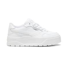 PUMA Tênis feminino Karmen Ii Idol, Puma branco-puma branco-puma prata, 40