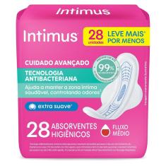 Absorvente Intimus Tecnologia Antibacteriana Com Abas - 28un