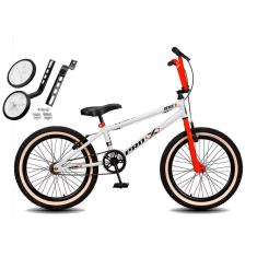 Bicicleta Aro 20 BMX PRO X S1 Faixa Bege V-Brake e Rodinhas-Unissex