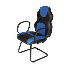 Cadeira Gamer Base Fixa com braço Linha Gamer Racing Azul