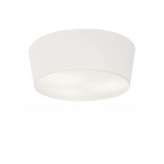 Plafon Cone Md-3003 Cúpula Em Tecido 12/40x35cm Branco - Bivolt
