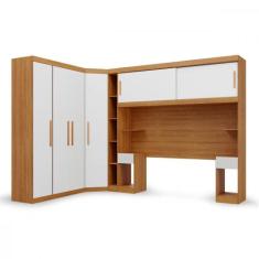 Guarda Roupa de Canto Modulado Casal Genova Freijo Off White Batrol, F