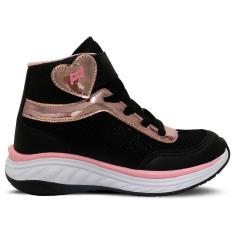 Tenis Feminino Infantil Nº 28 Ao 36 Botinha Escolar 11.117j-Feminino