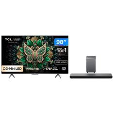 Smart TV 98 TCL UHD 4K 98C6K 120Hz - Google TV + Soundbar TCL S55H 2.1