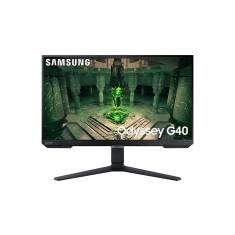 Monitor Gamer Samsung Odyssey G40 27" FHD, Tela Plana, 240Hz, 1ms, HDMI, FreeSync Premium, G-Sync Preto