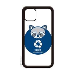 Capa reciclável de classificação de resíduos de guaxinim para iPhone 12 Pro Max para Apple Mini Mobile Case Shell