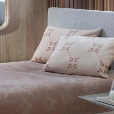 Jogo de Lençol Casal 3 Peças Seven Textil Confort Plush Castor (1 Lençol e 2 Fronha)