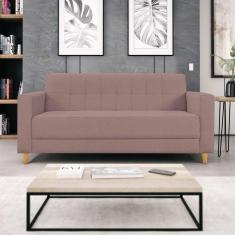 Sofá 2 Lugares 180cm Linho Dallas Maranata Estofados Rose