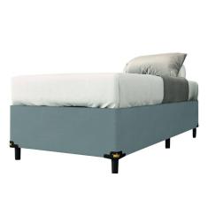 Cama Box Solteiro 0,88m com 38cm de Altura Suede Prince Cinza