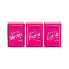 Sabonete Granado 90G Glicerina Rosa-Kit C/3Un
