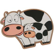 Quebra Cabeça Família Vaca 2 Peças Madeira