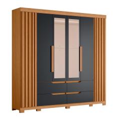 Guarda Roupa Doble Casal 6 Portas com Espelho Albatroz Moveis
