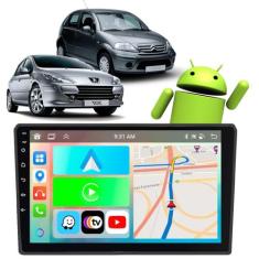 Kit Multimidia Android Carplay Peugeot 307 Citroen C3 2002-2012 9 Pol 