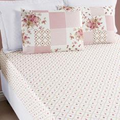 Jogo de lençol king 3p lençol de elástico Bouti Micropercal - Nathalia