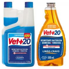 Desinfetante Concentrado Bactericida 1L + 500ml - VET+20 - Vet + 20