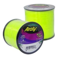 Linha Monofilamento Araty Best Cast 0.60mm 22,4kg 330m Amarelo - Mazza